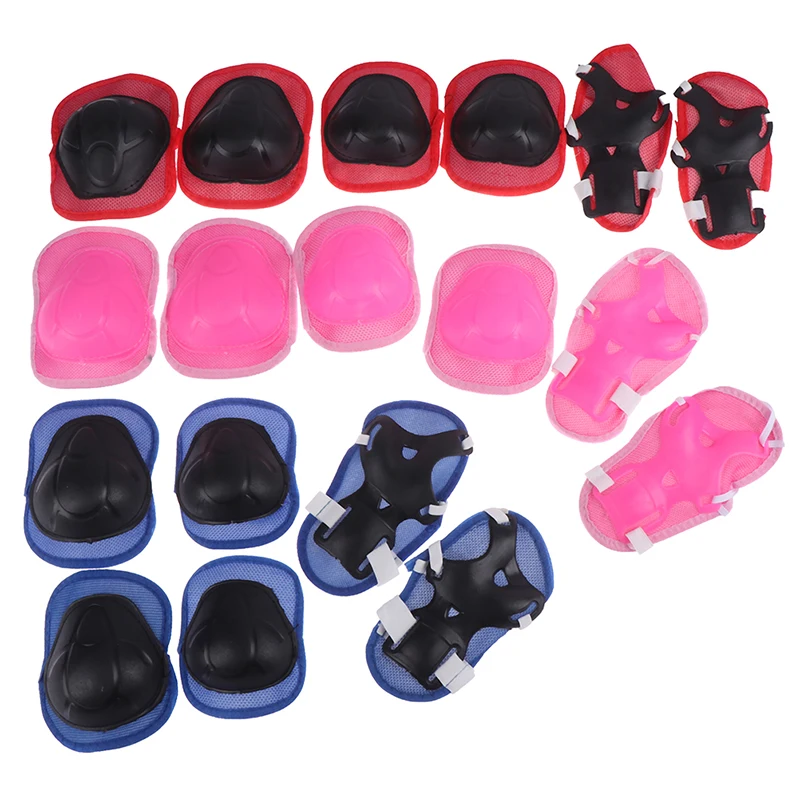 6pc/set Skating Protective Gear Set Elbow pads Bicycle Skateboard Ice Skate Roller Knee Protector For Adult Kids Gift Adjustable