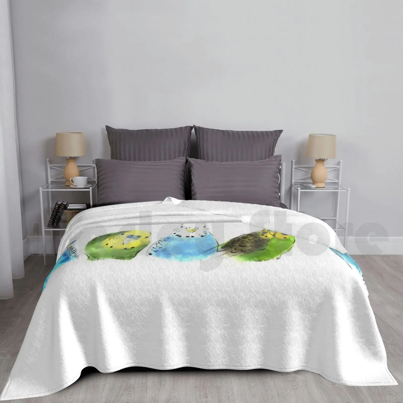 Budgie Blanket For Sofa Bed Travel Wellensittich Papagei Sittich Bird Parrot Loro Parakeet Budgerigar Budgie