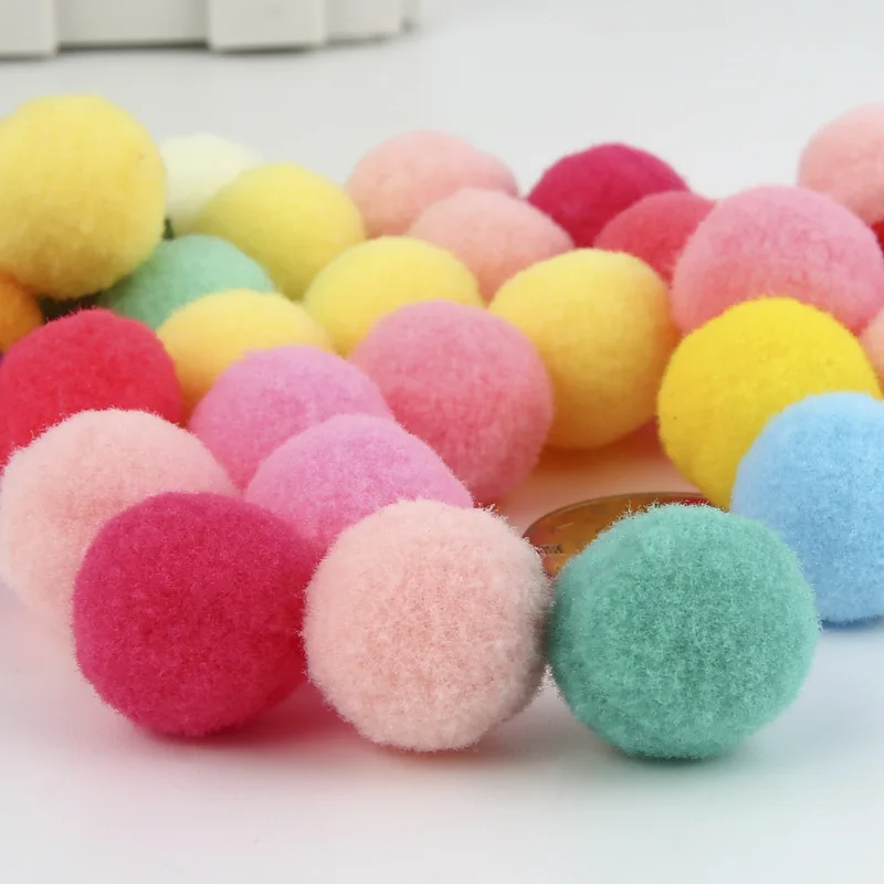 40mm/8PCS Big Pompom Soft Fluffy Pompons Mix Color Pom Pom Fur Balls DIY Pompon Manualidades Decoration Handmade Arts Kids Toy