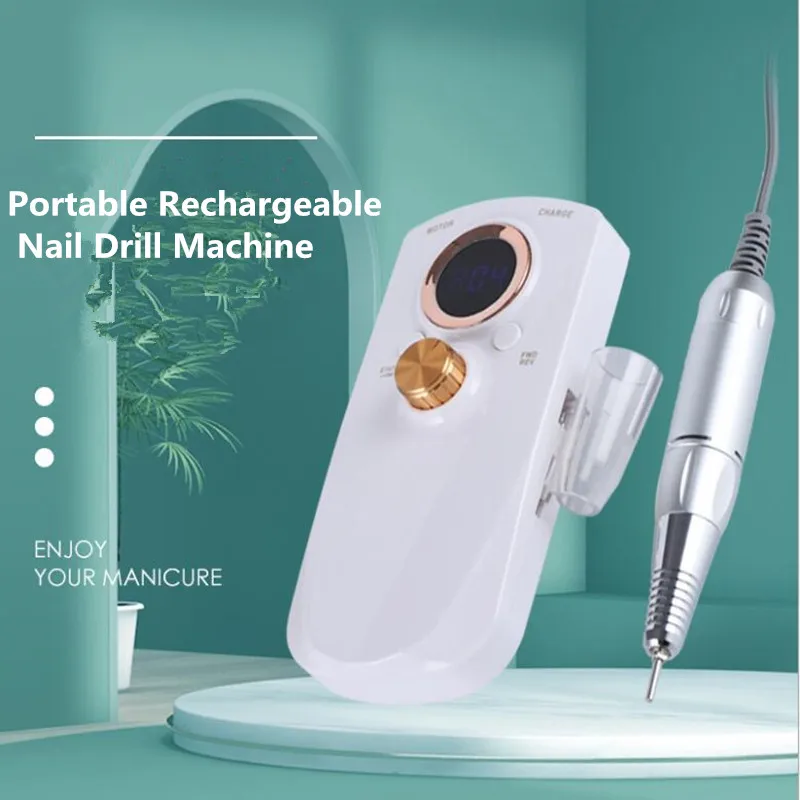 2022 tragbare wiederauf ladbare Nagel bohrmaschine 35000 U/min Maniküre-Maschine elektrische Nagel feile Nail Art Tools Set für Nagel bohrer