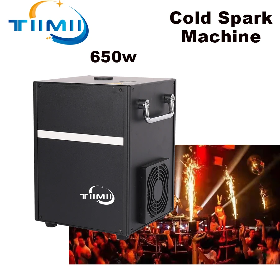 Machine à étincelles froides 650W, poudre Ti, effets de scène pour célébration de mariage, éclairage de fontaine, Machine à feu d'artifice à cascade