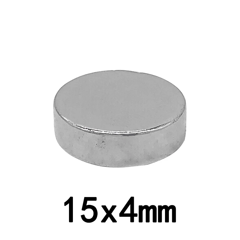 5/10/20/50/100pcs 15x4 mm Strong Cylinder Rare Earth Magnet 15mmx4mm Round Neodymium Magnets 15x4mm Mini Small Magnet 15*4 mm