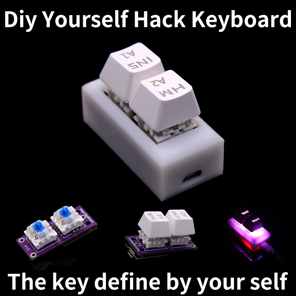 diy teclado programavel para arduino attiny85 usb hid componentes com luz e escudo definir a chave por si mesmo para o celular do computador 01