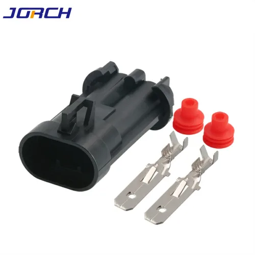 Imagen 2 del producto 5 Juegos de conector de Sensor de mapa de enchufe de radiador de ventilador de tanque de agua de 2 pines enchufe macho y hembra 15363993 15363990