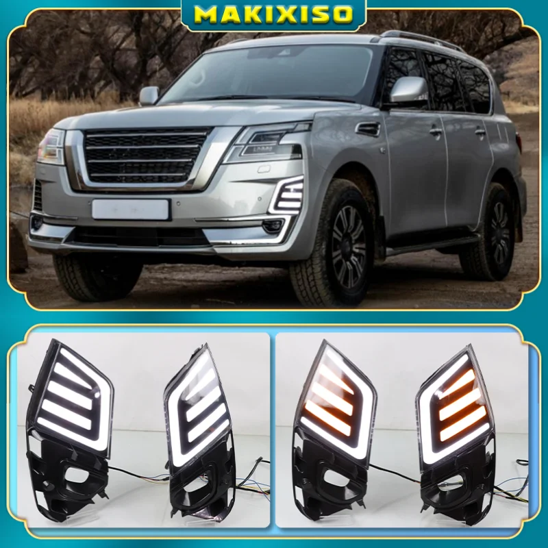 car bumper head lamp for Nissan Patrol y62 headlight 2020~2022y ALL IN LED DRL car patrol daytime running light head light