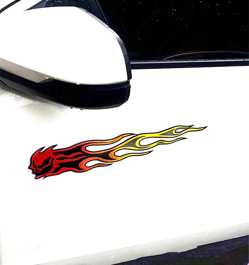 6 Colors PVC Car Sticker Automobile universal film Paste Cover Scratch Decal Fire Flame Decorate Car Body Subsidies Car-styling