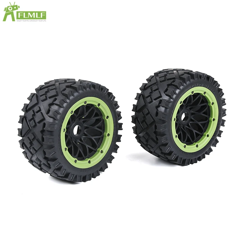 All-terrain Tire Reticulated Wheel Hub Front or Rear Wheels Tyre Kit for 1/5 HPI ROFUN BAHA ROVAN KM BAJA 5B Toys Games Parts