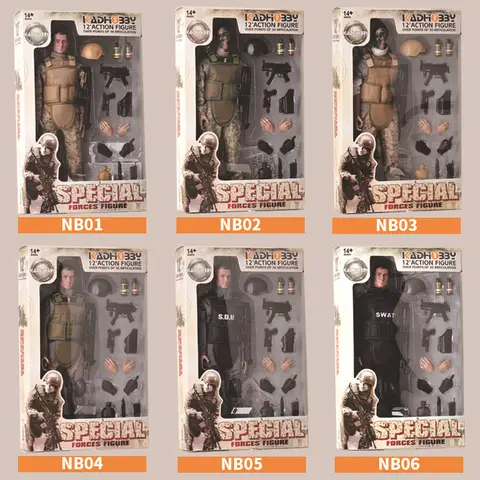 NB01 NB02 NB03 NB04 NB05 NB06 NB07 NB08 1/6 Forces Figure Model Military Army Combat Swat Police Soldier ACU Action Figure Toys