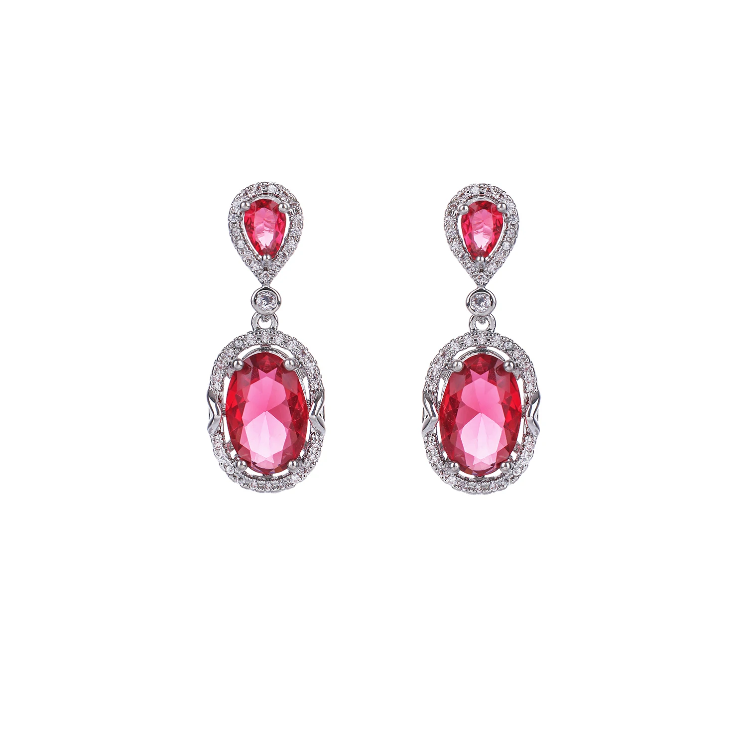 

Cubic Zircon CZ Drop Earrings for Wedding, Crystals Dangle Earring for Bride, Women Girl Birthday Party Jewelry CE11380