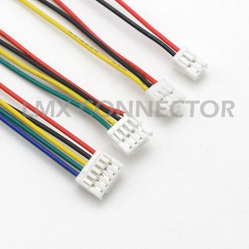 10 PCS JST GH Series 1.25mm Cable Wire Connector 2P 3P 4P 5P 6P 7P 8P GH1.25 with Lock 150MM 28AWG Single End Replace JSTA1257