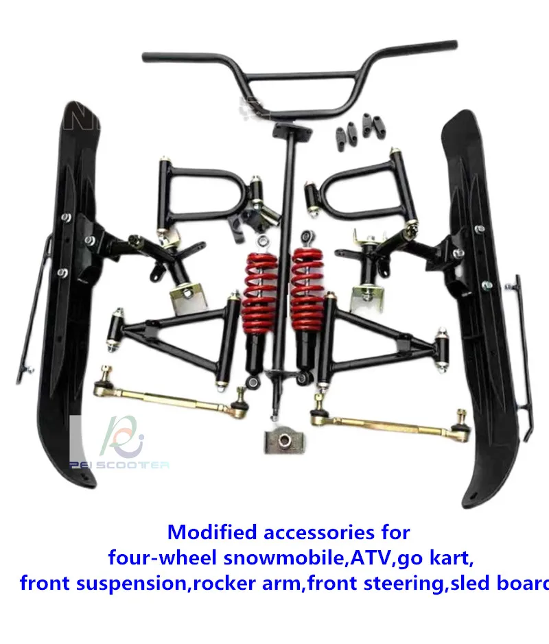 Modified accessories for four-wheel snowmobile,ATV,go kart,front suspension,rocker arm,front steering,sled board PCS-39