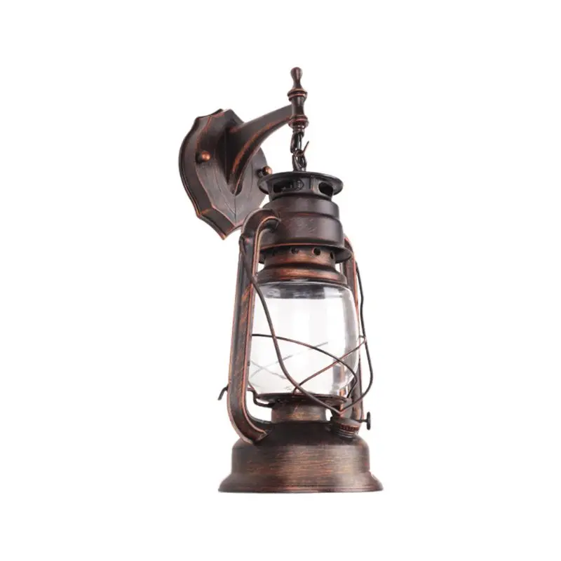 Imagem -04 - Antique Vintage Rústico Lanterna Lâmpada Wall Decor Sconce Luminária Interior e Exterior E27 Drop Shipping