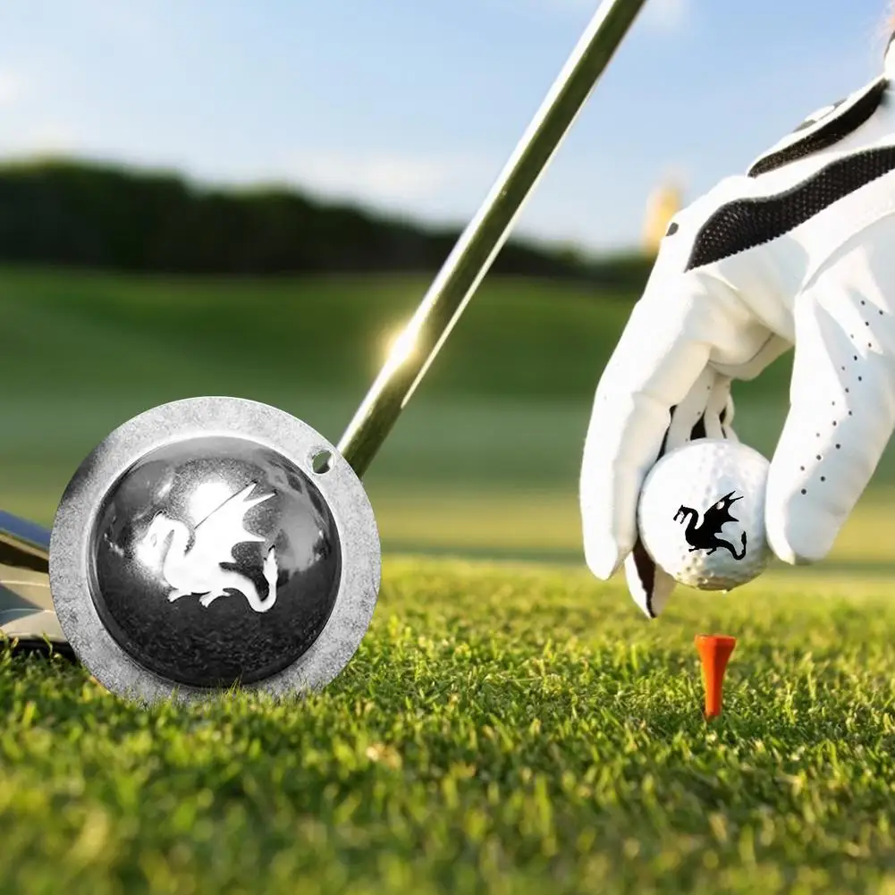 Golf Ball Marker Dragon Cat Whale Anchor Pattern Drawing Template Golf Sports DIY Aid Kit Tools