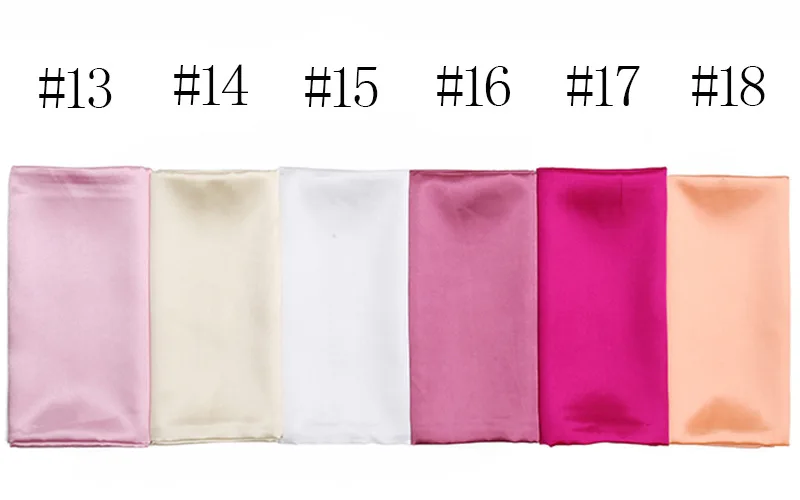 90cm einfarbige Halstuch Hijab Schal für Frauen Seide Satin Stirnband Haars chals weibliche quadratische Schals Kopftücher für Damen – Detail 4