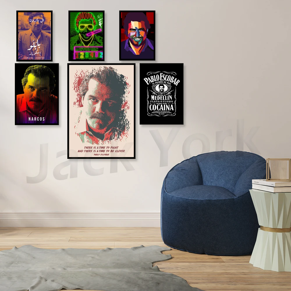 Pablo Escobar Character Legend Retro Vintage Poster And Prints Painting Wall Art Canvas Wall Pictures For Living Room Home Decor