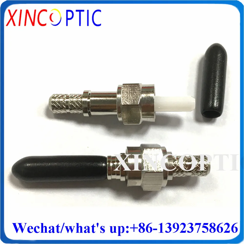 

120Pcs 245um MM Simplex 3.0mm SMA905 Hegaxon Type Ceramic Ferrule Big Core Diamter Laser Fiber Optic Connector with Black Boot