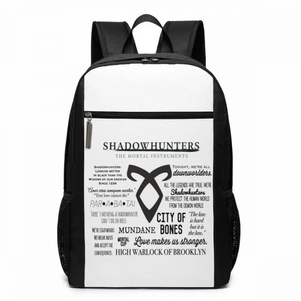 Shadowhunters Backpack Shadowhunters Backpacks Men - Women School Bag Teenage Multi Purpose Trendy Bags