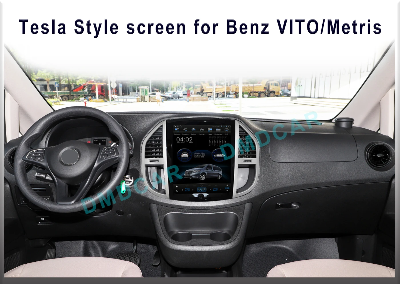 Tela Vertical Estilo Tesla para Mercedes Benz Vito W447, rádio do carro, reprodutor de vídeo multimídia automotivo, Android 9, Navi, 12.1 Polegada