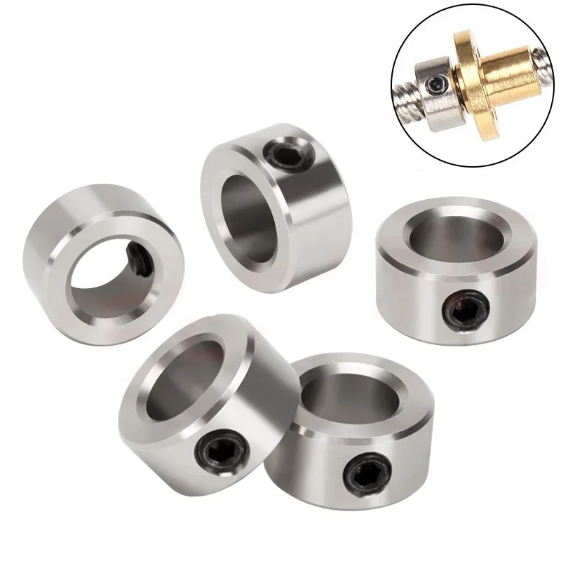 RAMPS 5pcs Stainless Steel 8*14*7mm Isolation Column Spacer  Lock Collar Block T8 Lead Screw Lock Screw Ring 3D Printer Part