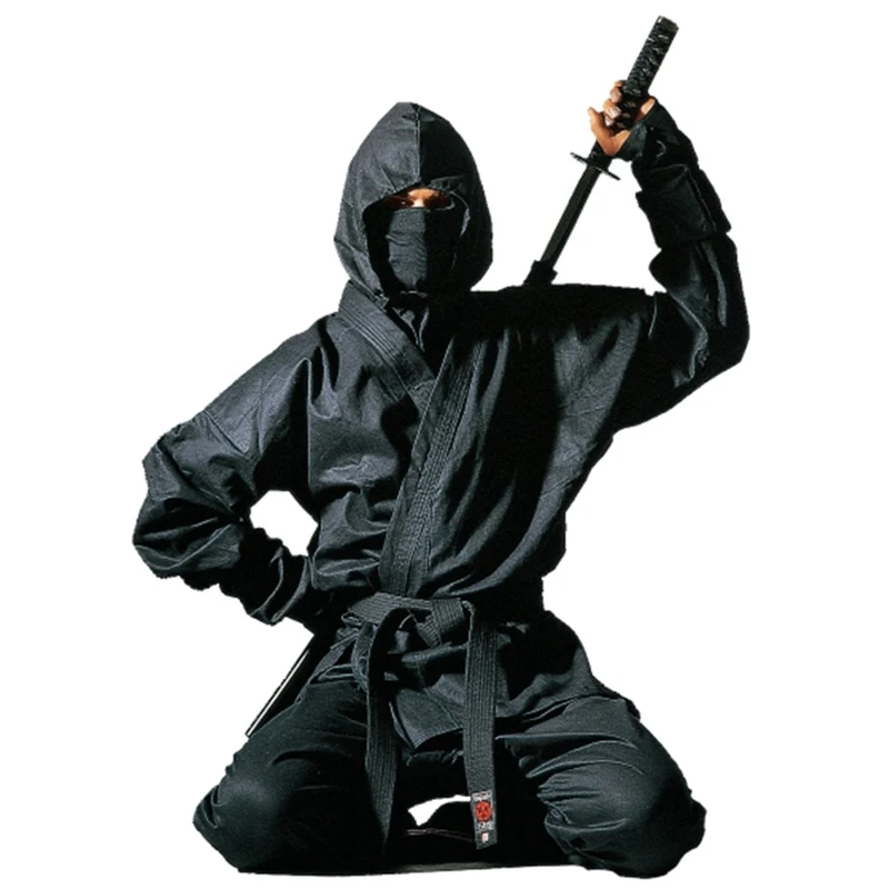 

New Royal pie Customization Top Quality Black Japan Ninja Uniform Suit yoga and Martial arts training suit cosplay men and women