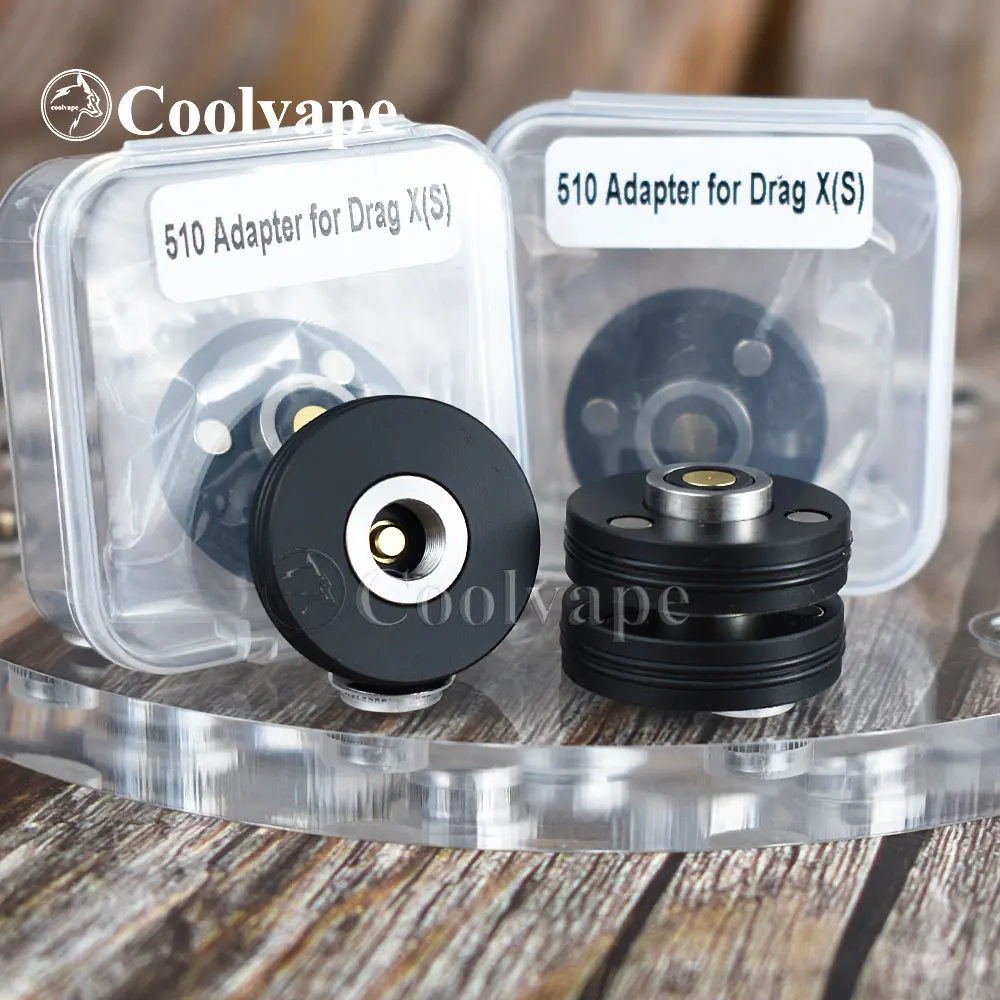 10pcs coolvape 510 Adapter Compatible for VOOPOO Drag X mod Drag S Vape Pod Kit 510 Connector RDA RTA Vape Tank Ecig Accessories