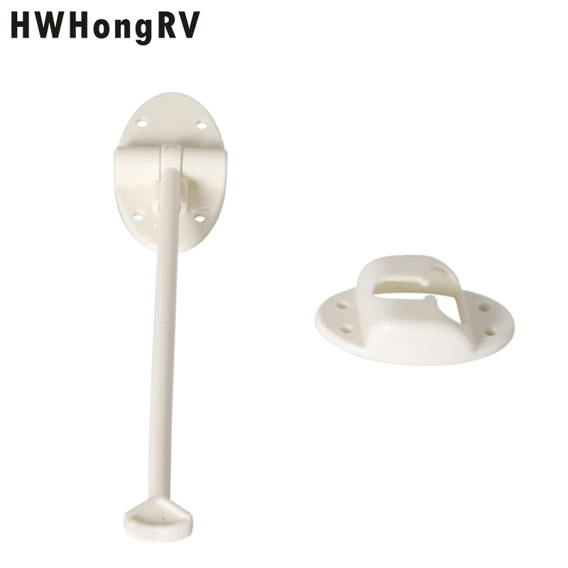 White Plastic RV Door Hooks Exterior Door Stops Storage Compartment Door Stops