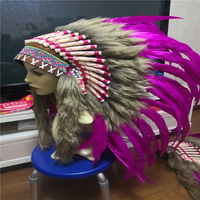 

1pcs / Lot Indian Feather Headdress Decoration Accessories DIY Dance Party Show Crafts Feathers