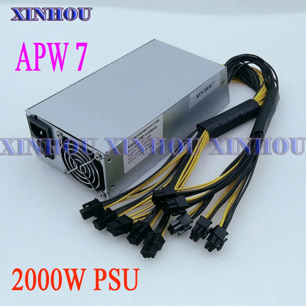 

New APW7 2000W BTC LTC ETH ZEC Miner Power Supply For ANTMINER S9 L3+ Innosilicon A9 Mini-DOGE KD-BOX HS-BOX CK-BOX ST-BOX