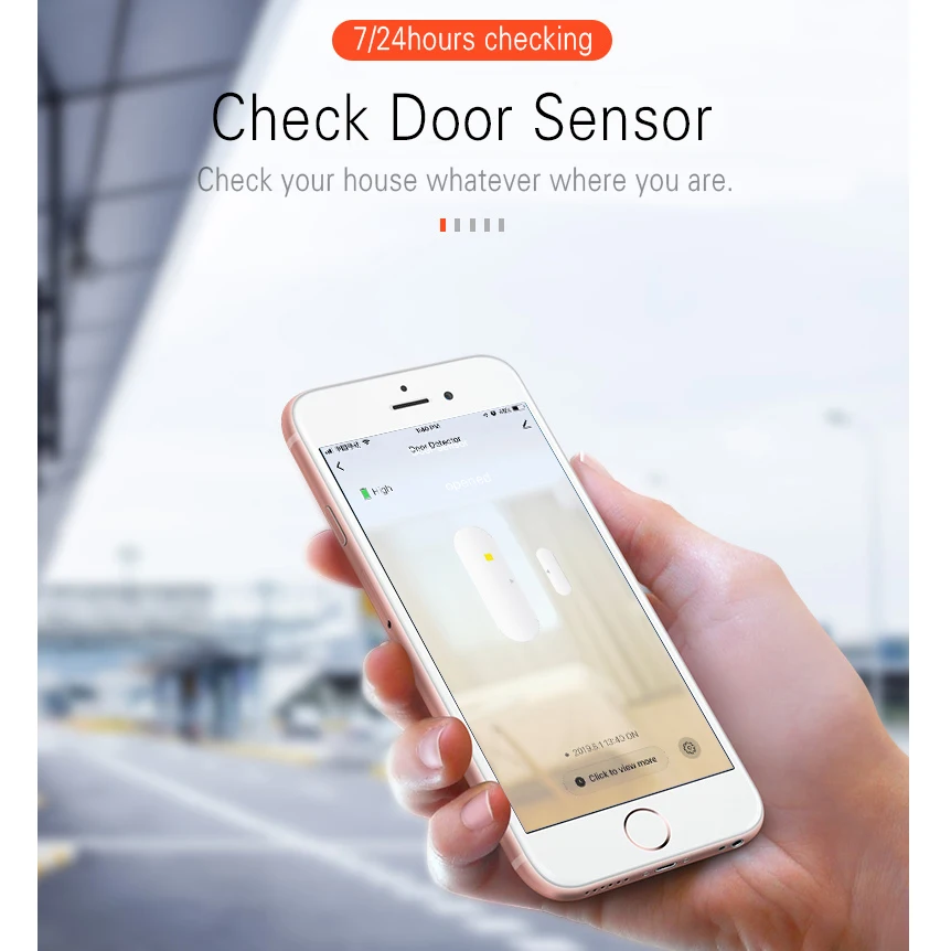 Tuya Smart WiFi Door Window Sensor Magnetic Contact Mobile APP Remote Control Alarm Push Work With Alexa Google Assistant IFTTT