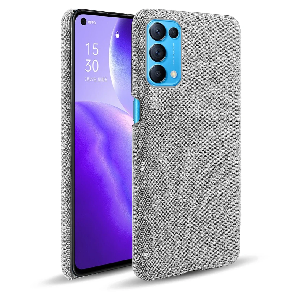 Cloth Cases For OPPO Reno 5 Case CPH2145 Slim Retro Cloth Hard Cover For OPPO Reno 5 Pro 5G CPH2201 Reno5 Pro+ Plus PDRM00 Coque