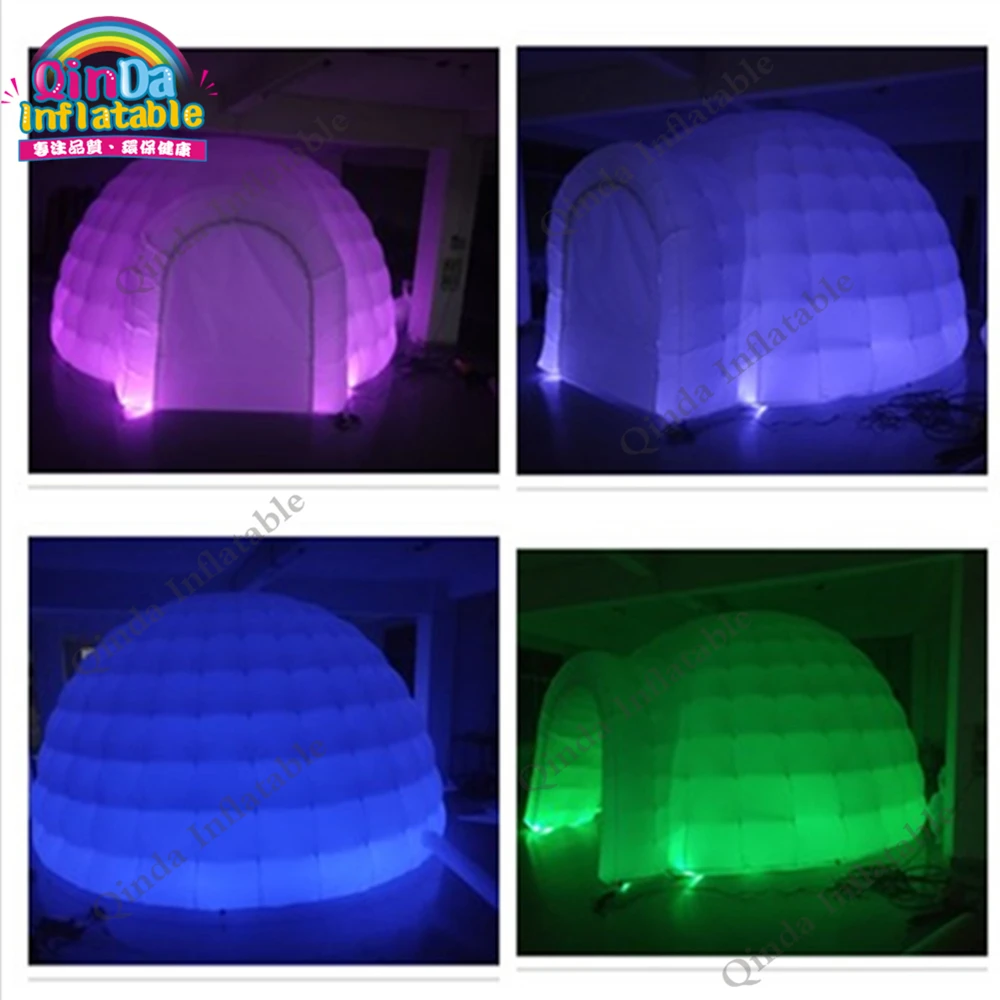 Outdoor Advertising Inflatable Dome Party Tent,5m Diameter White Inflatable Led Tent For Wedding