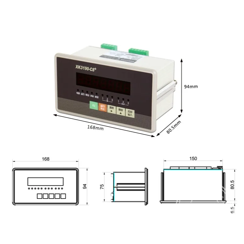 XK3190-C8+ kontroler wyświetlacza ważącego elektroniczna ilościowa waga do pakowania przemysłowy zbiornik na przyrządy partii