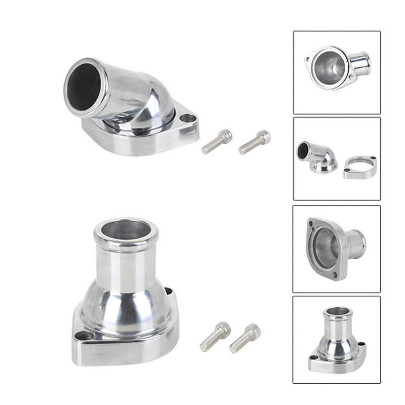 Uxcell-carcasa de termostato de cuello de agua de aluminio, 45/180 grados, M6x1, para motores Chevy LS1, LS2, LS3, LS7, 4,8, 5,3, 6.0L