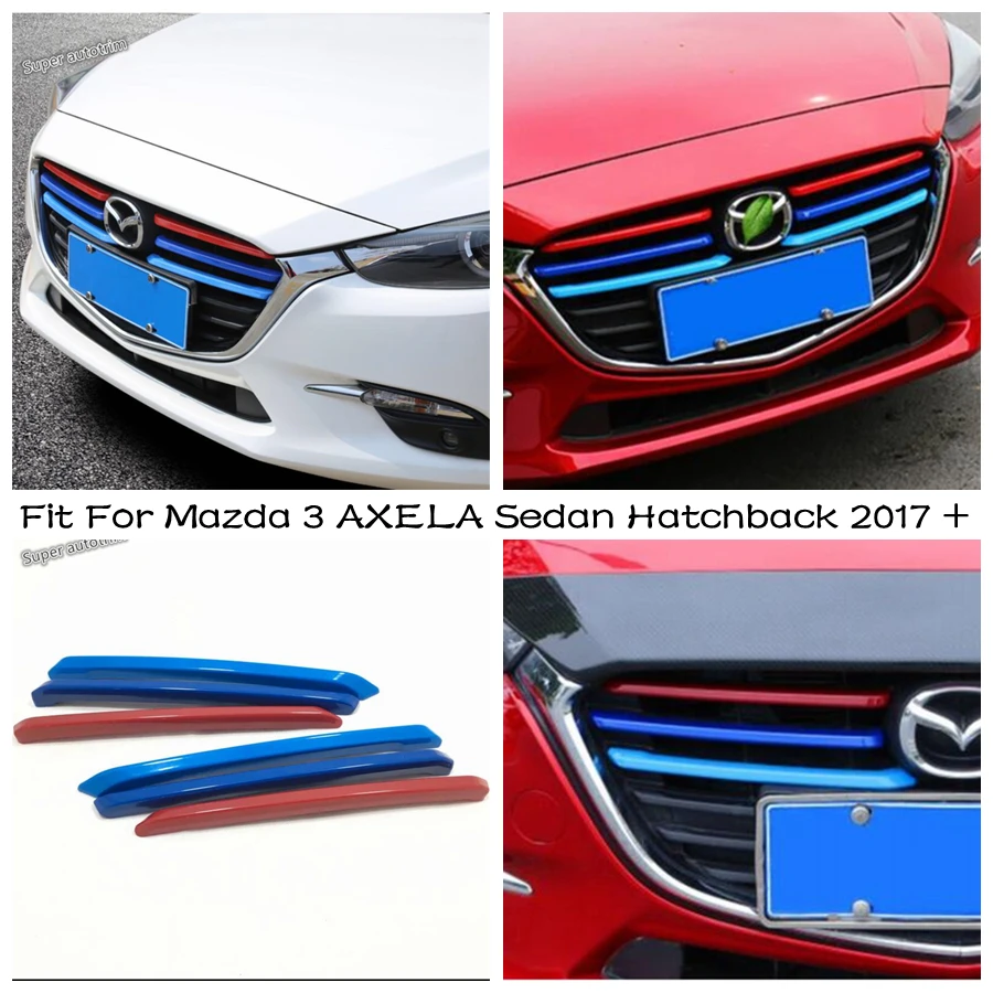 

Lapetus Tricolo Front Center Grille Grill Strip Cover Trim Fit For Mazda 3 AXELA Sedan Hatchback 2017 2018 Accessories Exterior