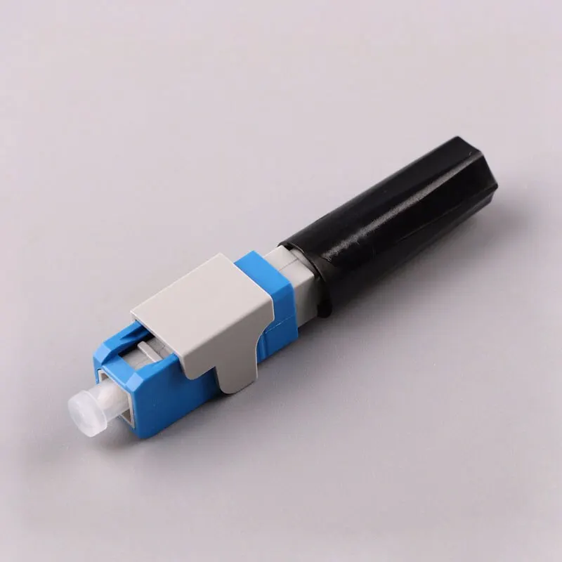 100 Uds SC UPC conector rápido de fibra óptica azul SC fibra rápida FTTH conector rápido de modo único adaptador SC UPC