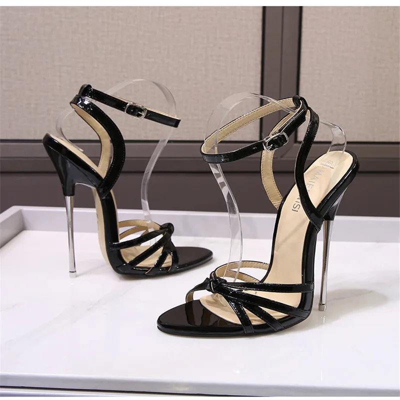 16cm Fetish Extreme High Heels Sexy Women Sandals Ankle Strap SM Cosplay Show Party Cross Dresser Drag Queen Unisex Shoes Plus