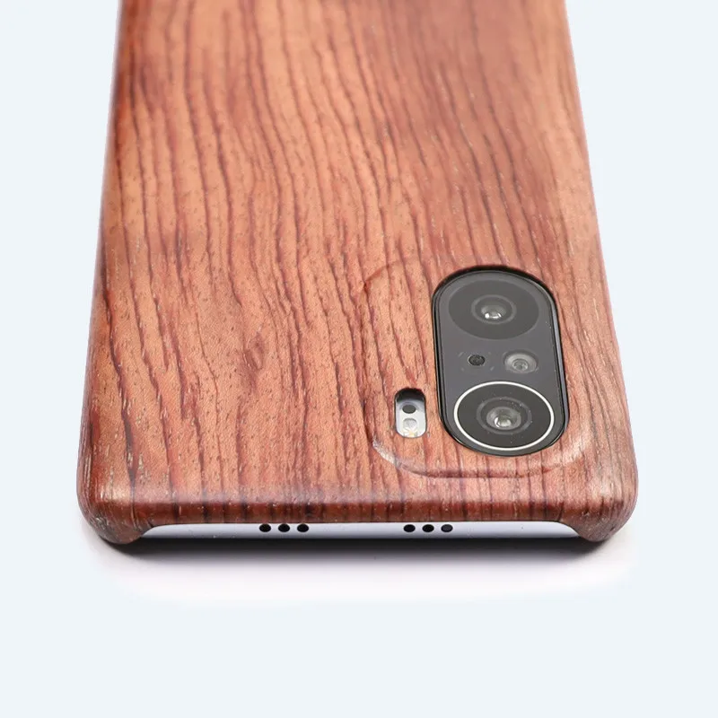 For Xiaomi POCO F3 Redmi K40/ K40 Pro walnut Wood Rosewood Real wooden Hard Back Case Cover