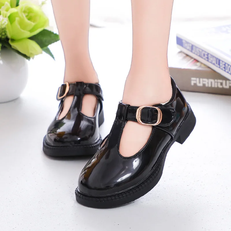 2020 Autumn Kids Shoes For Girl Princess Party Fashion Patent Leather Shoes Children Wedding Shoes 3 4 5 6 7 8 9 10 11 12 Years