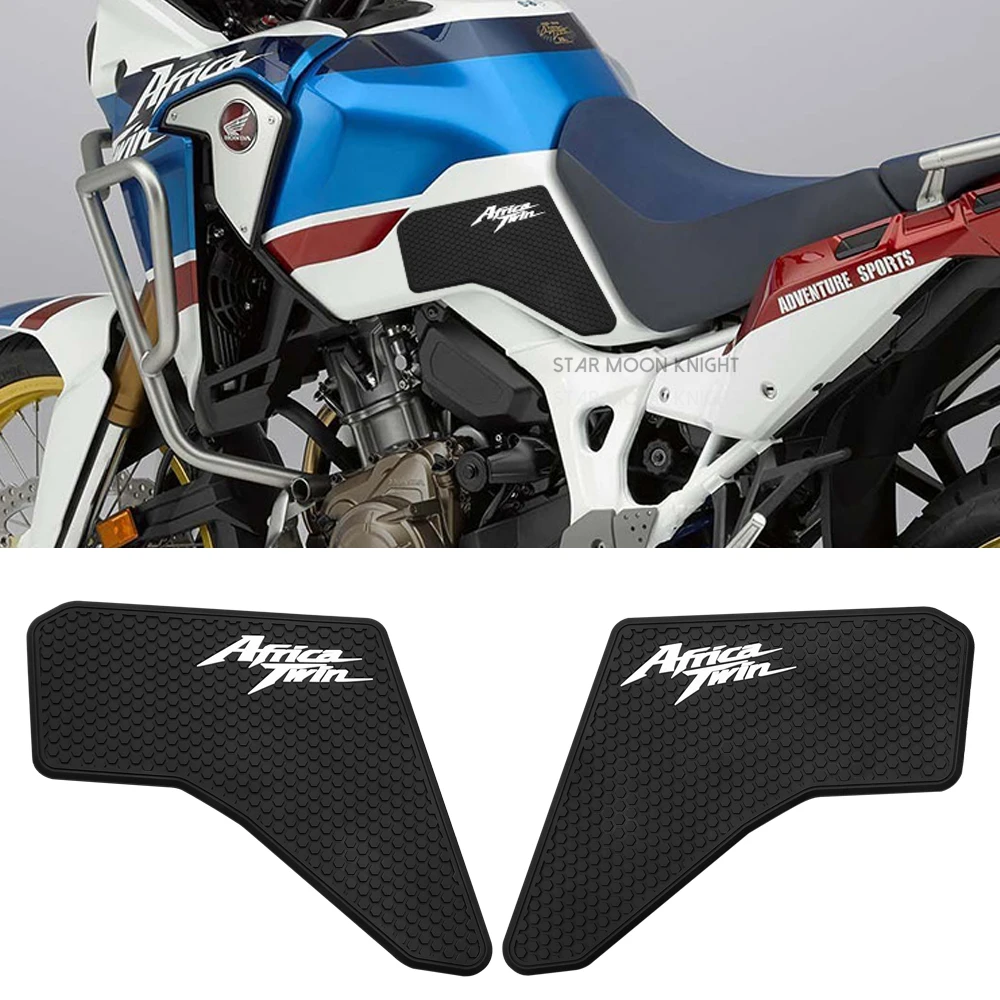 

For Honda Africa Twin CRF1000L Adventure Sports 2018 - Motorcycle Non-slip Side Fuel Tank Stickers Waterproof Pad Rubber Sticker
