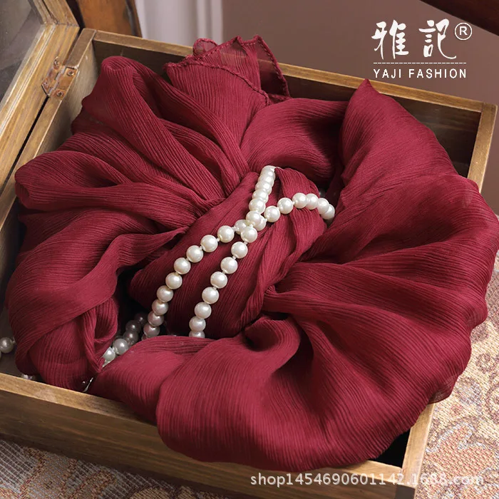 

170*130cm scarf Spring summer silk women large ladies Solid Color shawl beach muffler wraps bandanna chiffon hijab female pareo