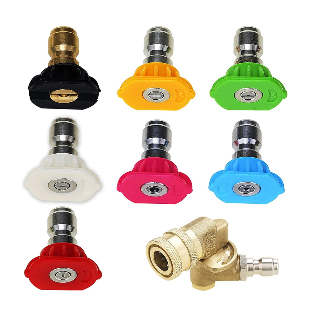 JUNGLEFLASH Pressure Washer Nozzle High Pressure Cleaner Quick Connect Car Washer Spray Tip Nozzle 4.0 Orifice Size