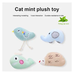 Cat Mint Toys Molars Chew Interaction Plush Toys Mice Shape Intelligence Bite Resistance Scratch Bite Self Hi Molars Teeth Clean