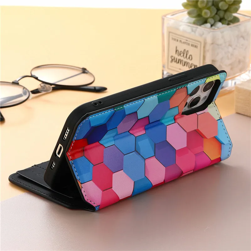 Fashion Colorful Case for Xiaomi Redmi Note 10 10S 9 S 9T 9A 9C 8T 8 8A 7 7A Xiaomi POCO X3 NFC F3 GT M3 Pro Wallet Leather Etui