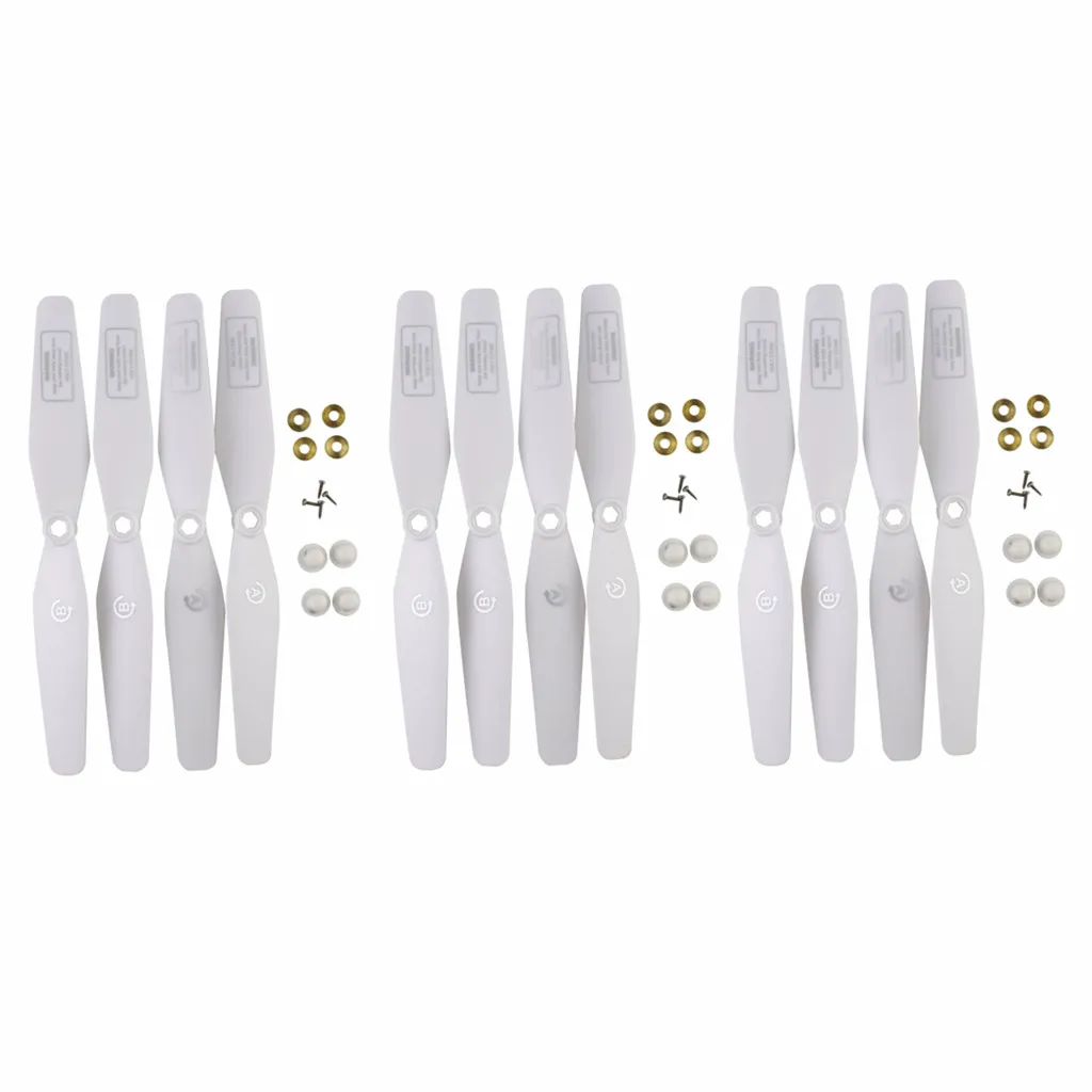

12 шт. Пропеллер для SJRC S20W S30W T18 H301S T25 HS110D HS110G HS120D воздушный Квадрокоптер, RC лопасти для дрона белый