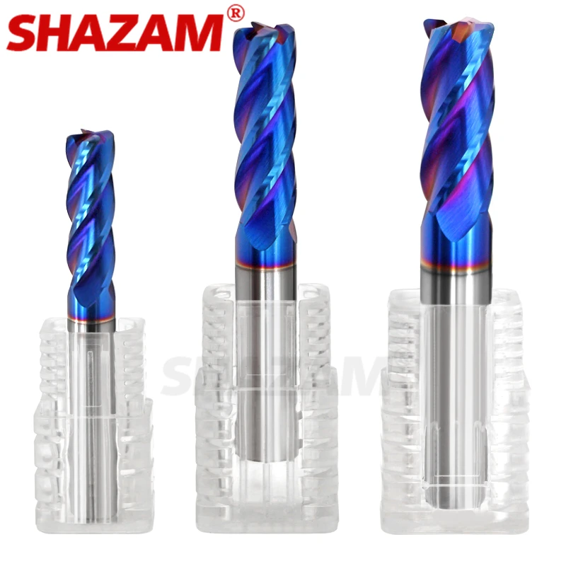 Imagem -05 - Shazam-top Milling Cutter Kit Revestimento da Liga Tungstênio Aço Ferramenta Cnc Maching Endmil Hrc70 Desbaste de Canto