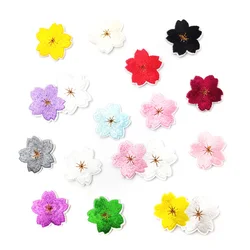 Oriental Cherry Sakura Patches Cloth Mend Decorate Clothes Apparel Sewing Decoration Applique Badges Patch White Black Yellow