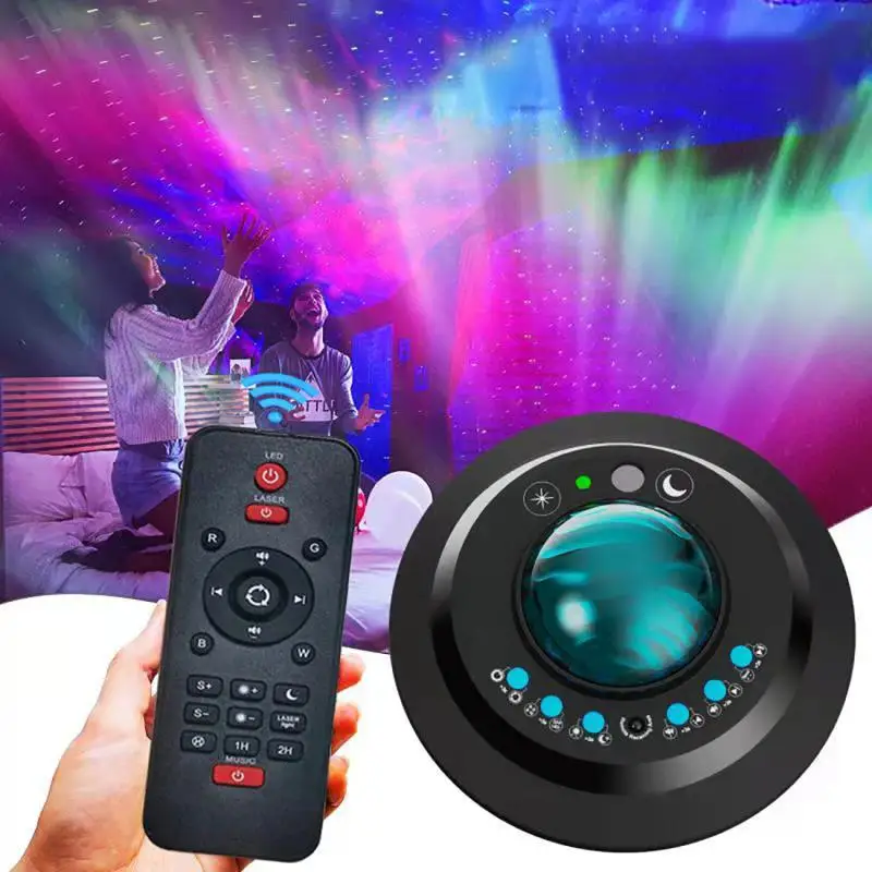 子供と大人のためのLEDプロジェクター,回転常夜灯,銀河,星空,音楽,Bluetooth