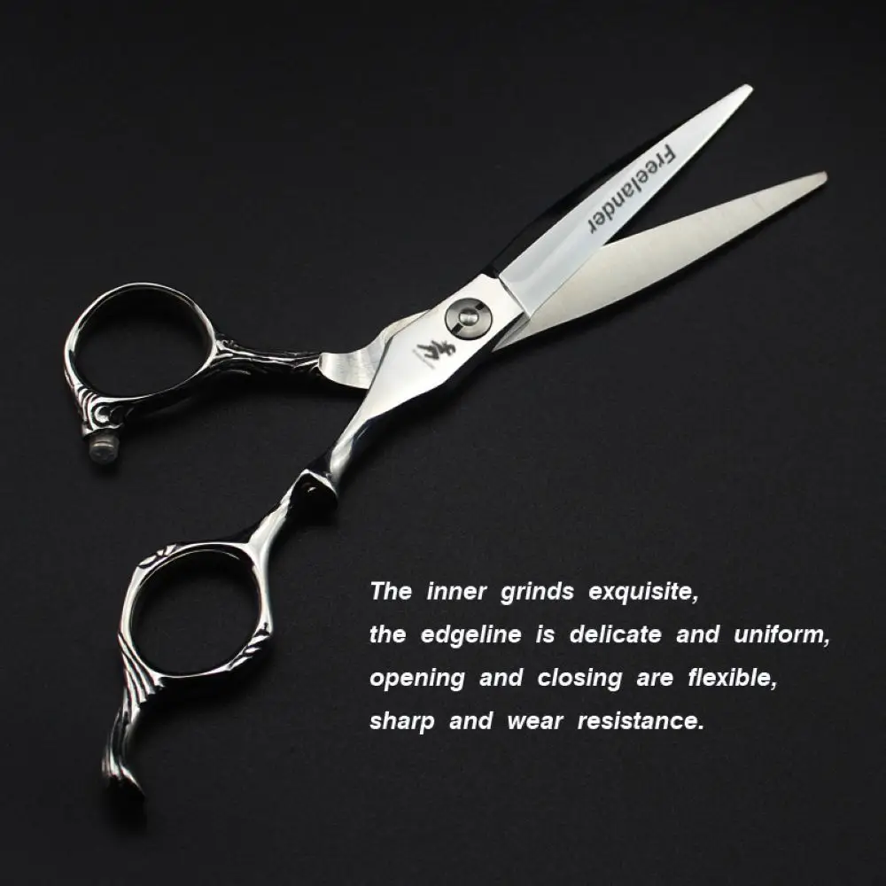 Freelander Barber Hair Scissors 6 inch Professional Hairdressing Scissors With Japan Sink Screw Hair Cutting Thinning Scissors