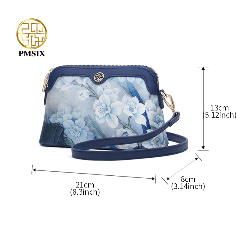 PMSIX Vintage Crossbody Bags For Women Silk Print Shoulder Classical Mini Messenger Bag Lady Stylish Bags Small Bags 2020