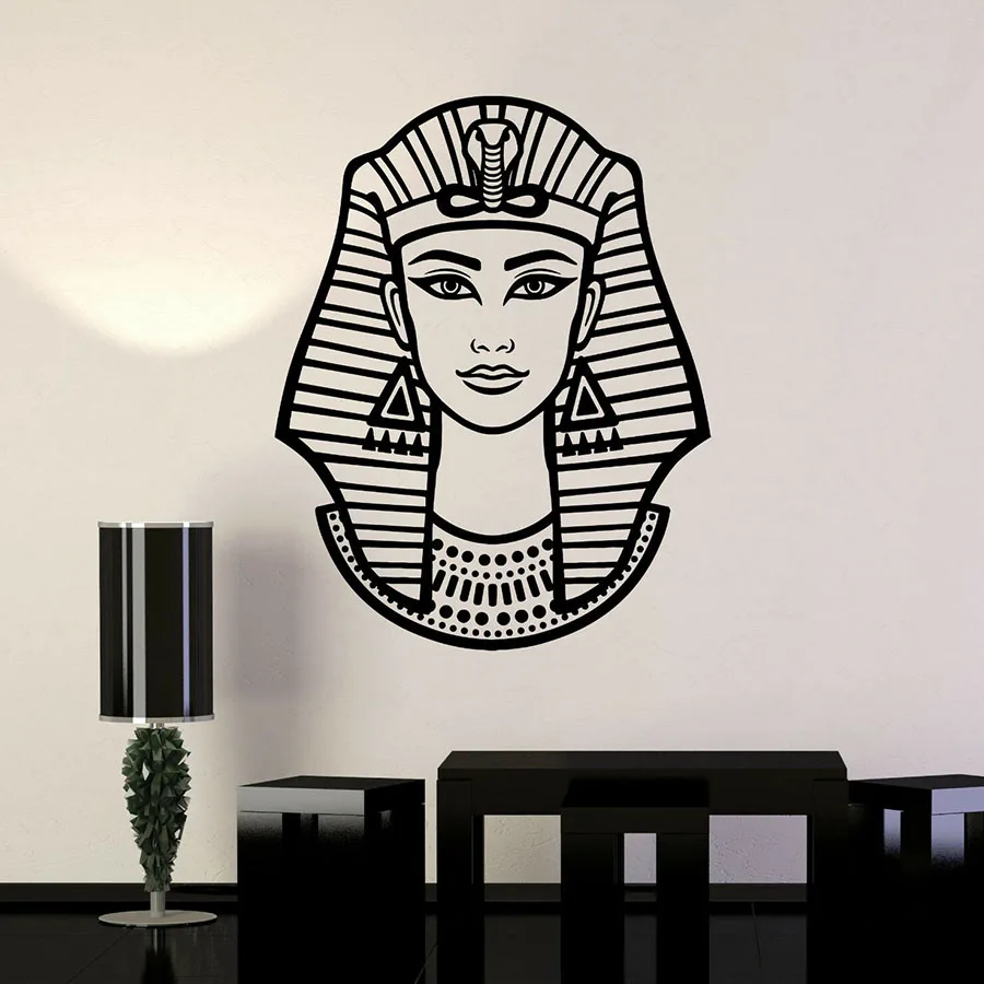 Egyptian Woman Wall Decal Pharaoh Egypt Theme Style Vinyl Window Stickers Retro Bedroom Man Cave Home Decor Art Murals S1306